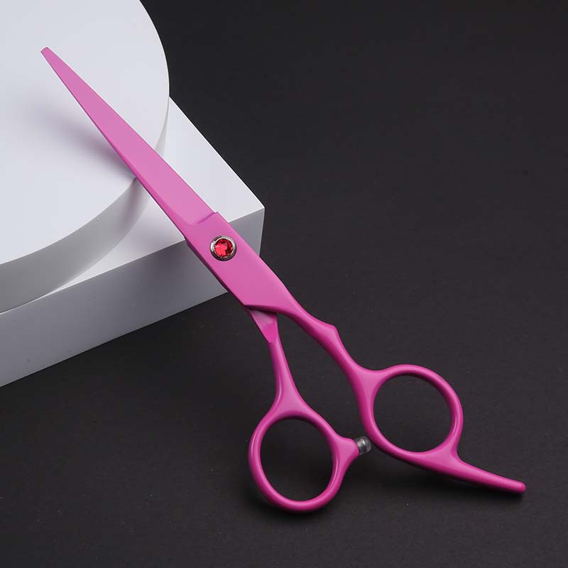 Factory wholesale hairdressing scissors, flat bangs scissors, thin and broken hair scissors, and colorful scissors. Four colors are available for selection undefined