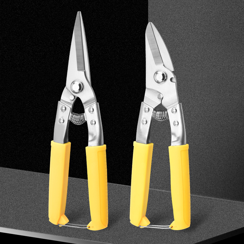 Manufacturer's in-stock keel multi-purpose industrial scissors, electrician ceiling wire trough iron sheet scissors, labor-saving wire copper wire electronic scissors full figure