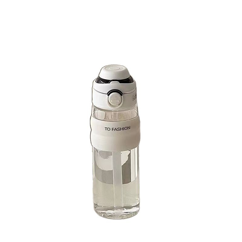 Cartoon Internet celebrity plastic cup, ins high appearance level, household children's high-temperature resistant explosion-proof straw cup, new water cup Item Picture