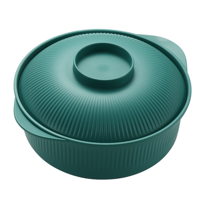 Cross-border simple wheat straw vertical pattern bowl, creative 15cm round bowl, household rice bowl, anti-drop soup bowl, plastic bowl wholesale Item Picture