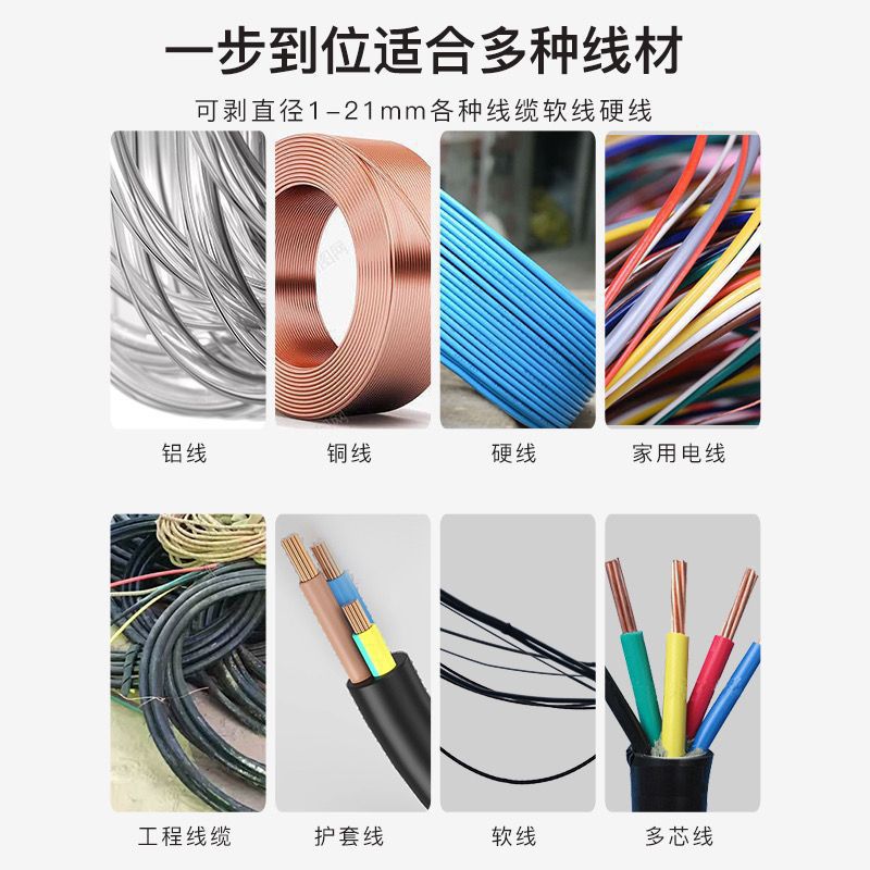 Small and simple wire stripper, waste copper wire, household used cable stripping machine, automatic hand-cranked, electric multi-function, Leide plant Item Picture