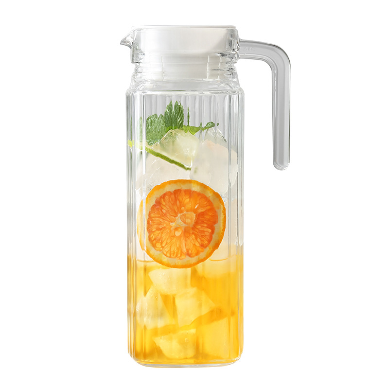 【 Factory Direct Supply 】 Green Apple Lemeiya Glass Water Bottle, Cooling Water Bottle, Juice Bottle, Water Set, logo Item Picture