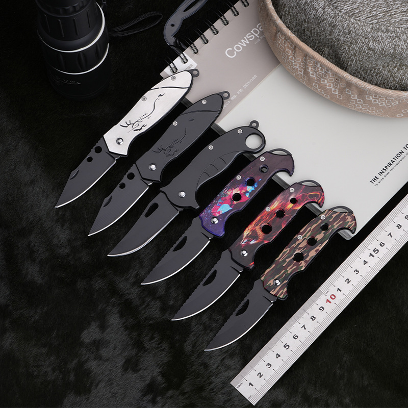 Outdoor portable multi-functional knife, household unboxing and folding knife full figure