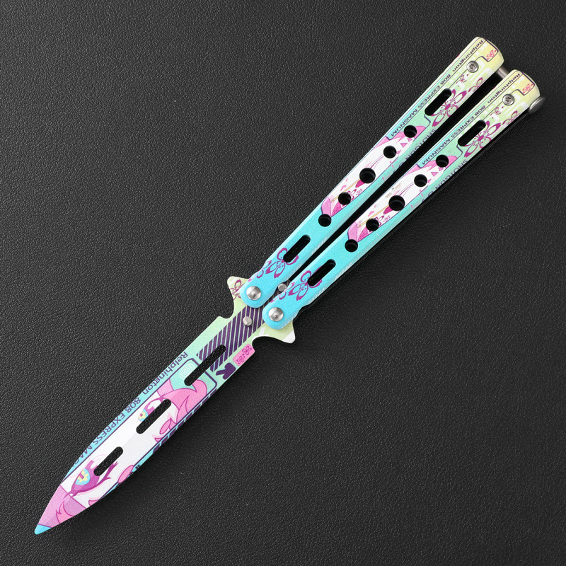 Butterfly Blade CSGO Butterfly Blade, unedged all-steel Butterfly Blade, Swing blade, folding blade, Butterfly Blade trainer, practice blade undefined