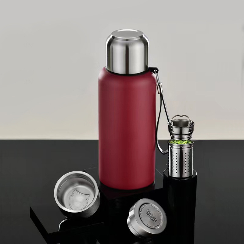 316 stainless steel insulated cup, Russian all-steel outdoor large-capacity insulated pot, customized tea-water separation insulated cup details Picture