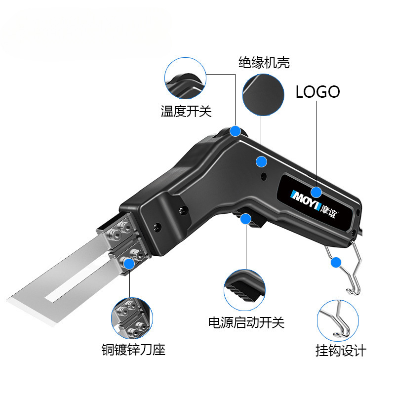 Hot melt knife cutting, pearl cotton plastic extruded board engraving, foam cutting, electromechanical hot cutting knife, European standard and American standard details Picture