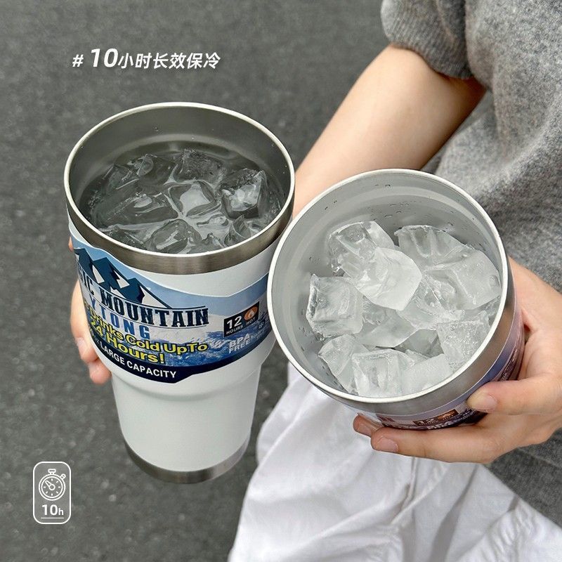 【 Cold Preservation 】 Ice King Cup, 304 stainless steel large-capacity water cup, ice preservation cup, refrigeration and cold preservation cup, coffee cup, vehicle-mounted full figure