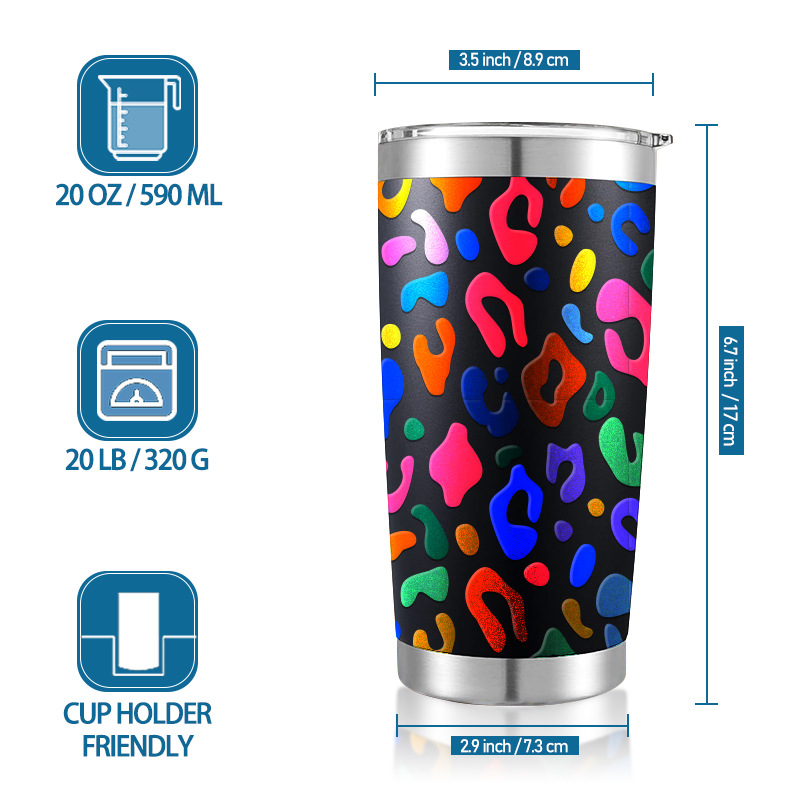 Amazon in-stock car cups, European and American dual-drink coffee cups, high appearance level straw cups, stainless steel insulated and chilled cups details Picture
