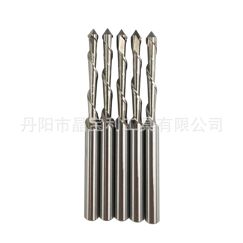 Cross-border three-edge woodworking milling cutter 6542, woodworking drilling left twist drill through round handle gypsum board hole-punching machine Specification drawing