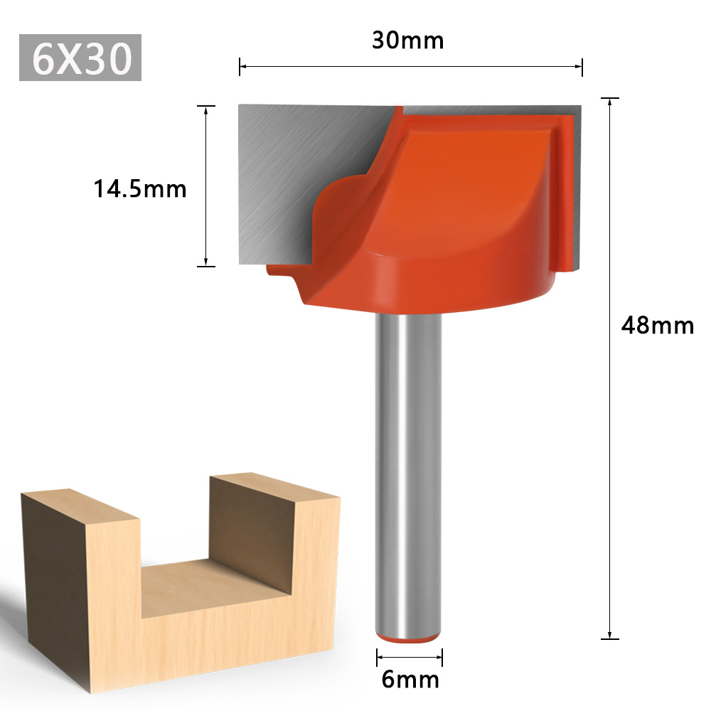 Computer engraving machine tools, woodworking milling cutter, 6mm bottom cleaning cutter, bottom milling chamfering table, bottom milling cutter, edge trimming machine tool head undefined