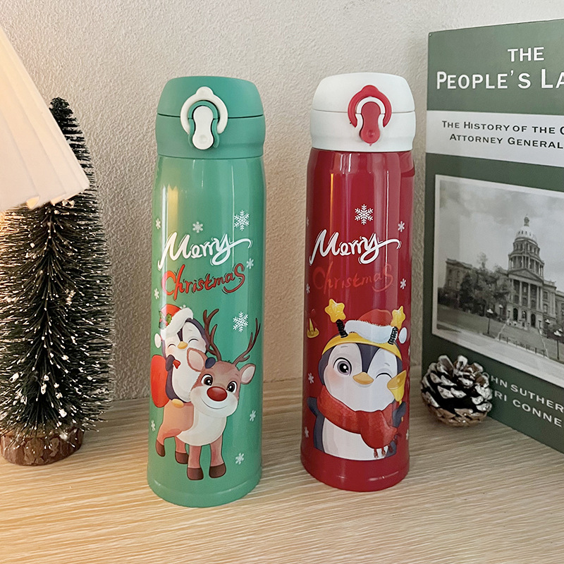 The new Christmas series insulated cups feature a snowman, reindeer, Christmas atmosphere, cartoon cutest and are suitable for both men and women full figure