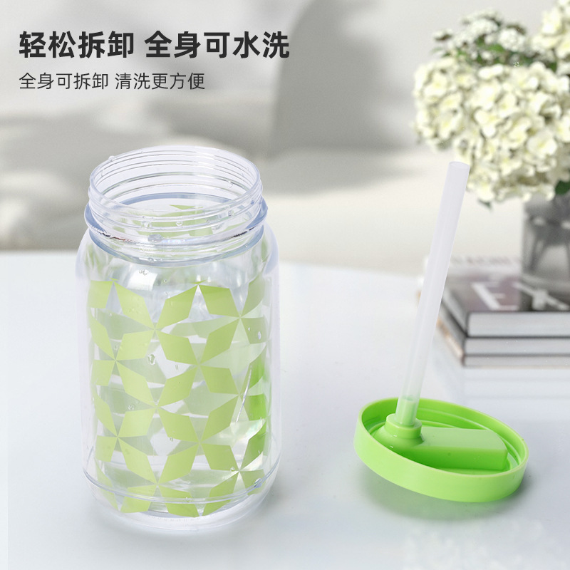 500ml simple plastic milk tea Mason cup, large-capacity beverage cup, tea brewing and drinking cup wholesale Application Scenario