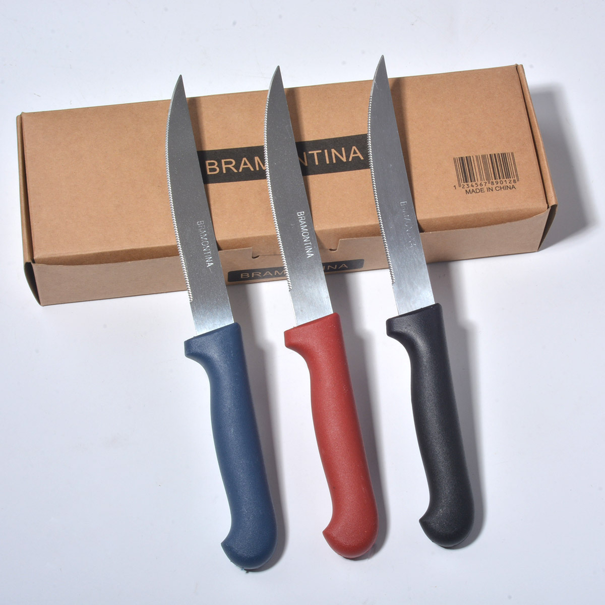 Yangjiang factory direct sales stainless steel steak knives, mixed color fat handle meat cutters, foreign trade knives for steak Application Scenario