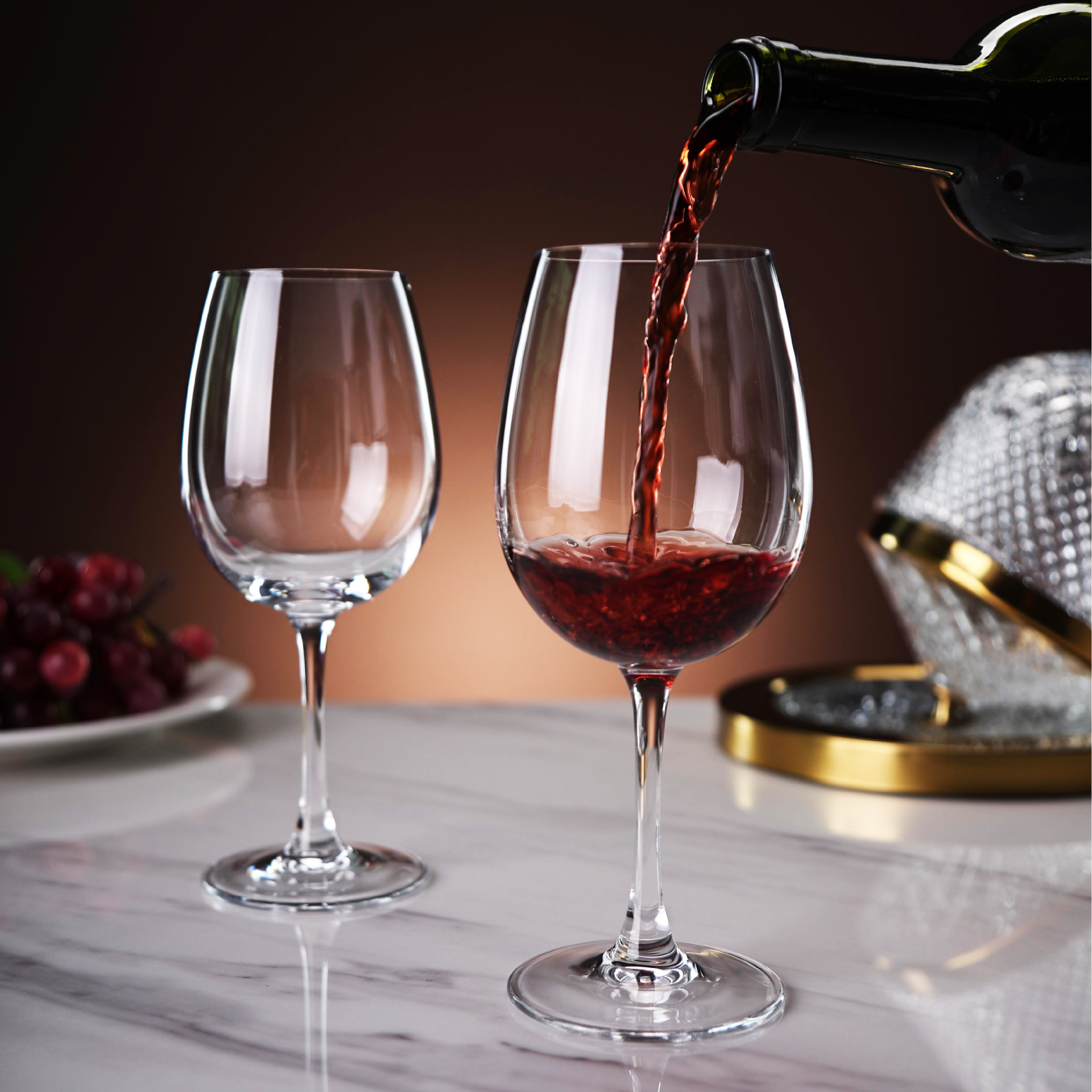 【 Factory Direct Sales 】 Cold-cut process red wine glasses, high appearance level, creative glass highball glasses, foreign wine glasses can be printed with "LO" full figure