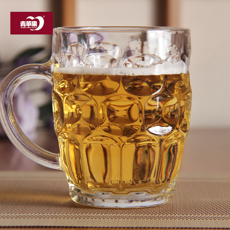 Green apple thickened transparent glass cups, pineapple draft beer cups, juice cups, beverage cups, cold drink cups, tea cups and water cups Application Scenario