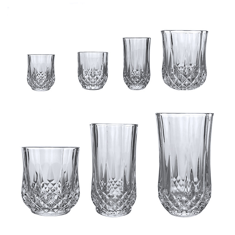 Diamond-patterned whisky glasses, one or two small wine glasses with high appearance standards, glass beer, European and American wine glasses factory direct sales Item Picture