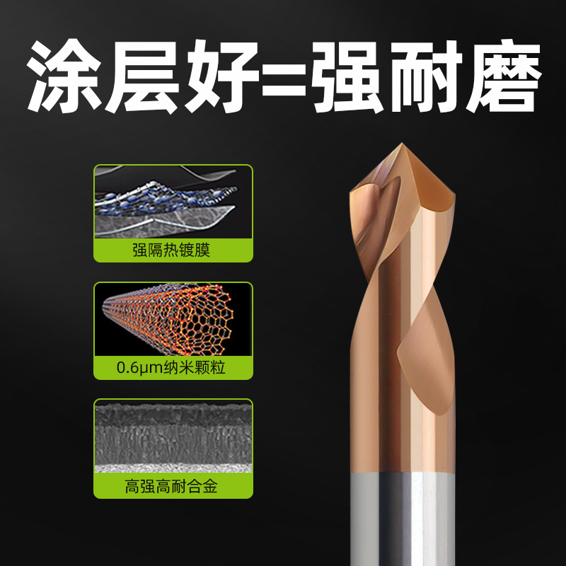 60-degree tungsten steel chamfering tool, center drill, 90-degree and 120-degree positioning drill, fixed-point and centering drill bit, alloy milling cutter Specification drawing