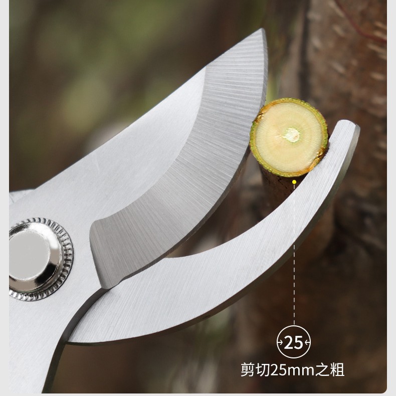Lin Tai's zinc alloy garden scissors SK5 stainless steel large-diameter pruning shears for flower branches and fruit trees, as well as artistic garden scissors details Picture