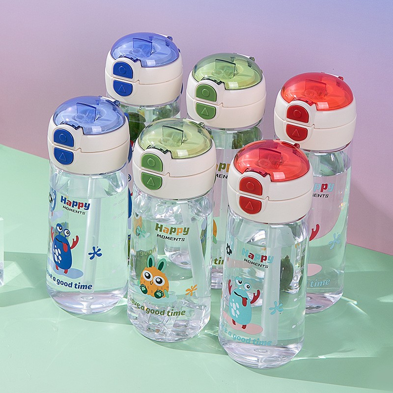 New double-spout water cup, high appearance level, portable plastic cup, special summer straw cup for children to go to school, travel cup Specification drawing