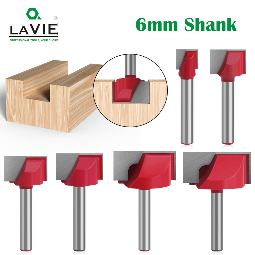 6 clear bottom knives, woodworking milling cutters, slotting tools, engraving machines, CNC tools, red flat-bottomed knives, tungsten steel alloy sheets full figure