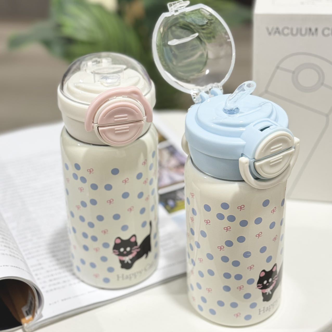 High appearance level straw double drinking cup, large capacity new stainless steel 2024 insulated cup, girls' school student cup Application Scenario