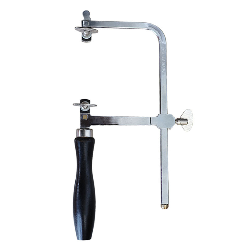 Black-handled movable saw bow, adjustable movable saw, U-shaped wire saw, handsaw, wood jewelry cutting and gold engraving tools Item Picture