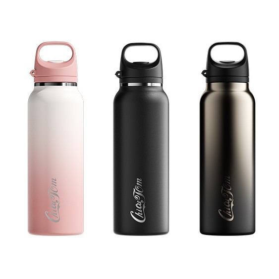 A unique, niche, high-end and cute one-handed lid insulated cup with no threads and quick opening Item Picture