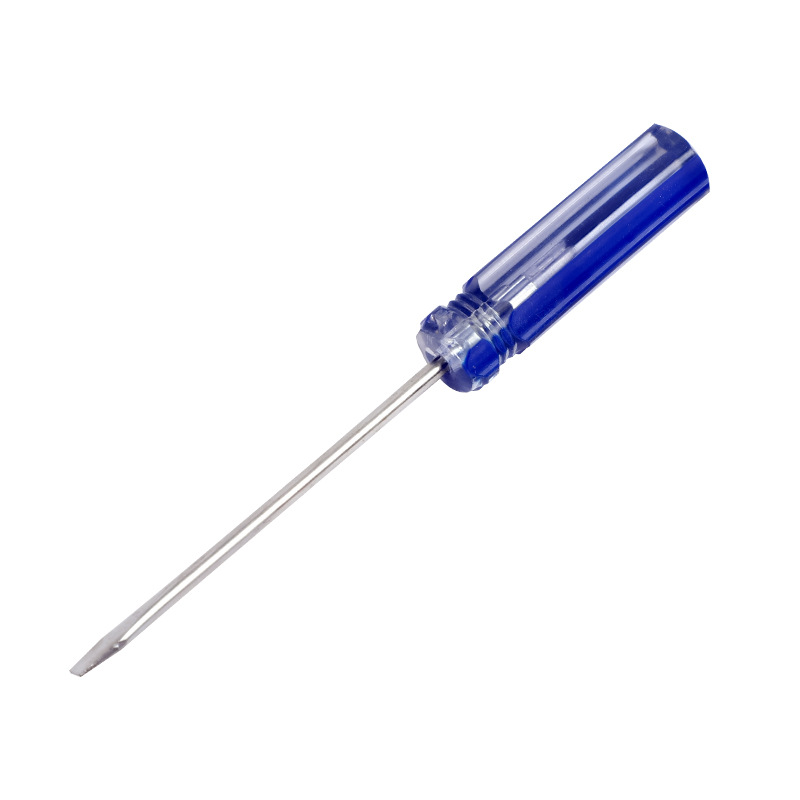 Wholesale crystal dual-color transparent handle screwdrivers, one-line cross mini dual-color crystal red and blue screwdrivers from the manufacturer Item Picture