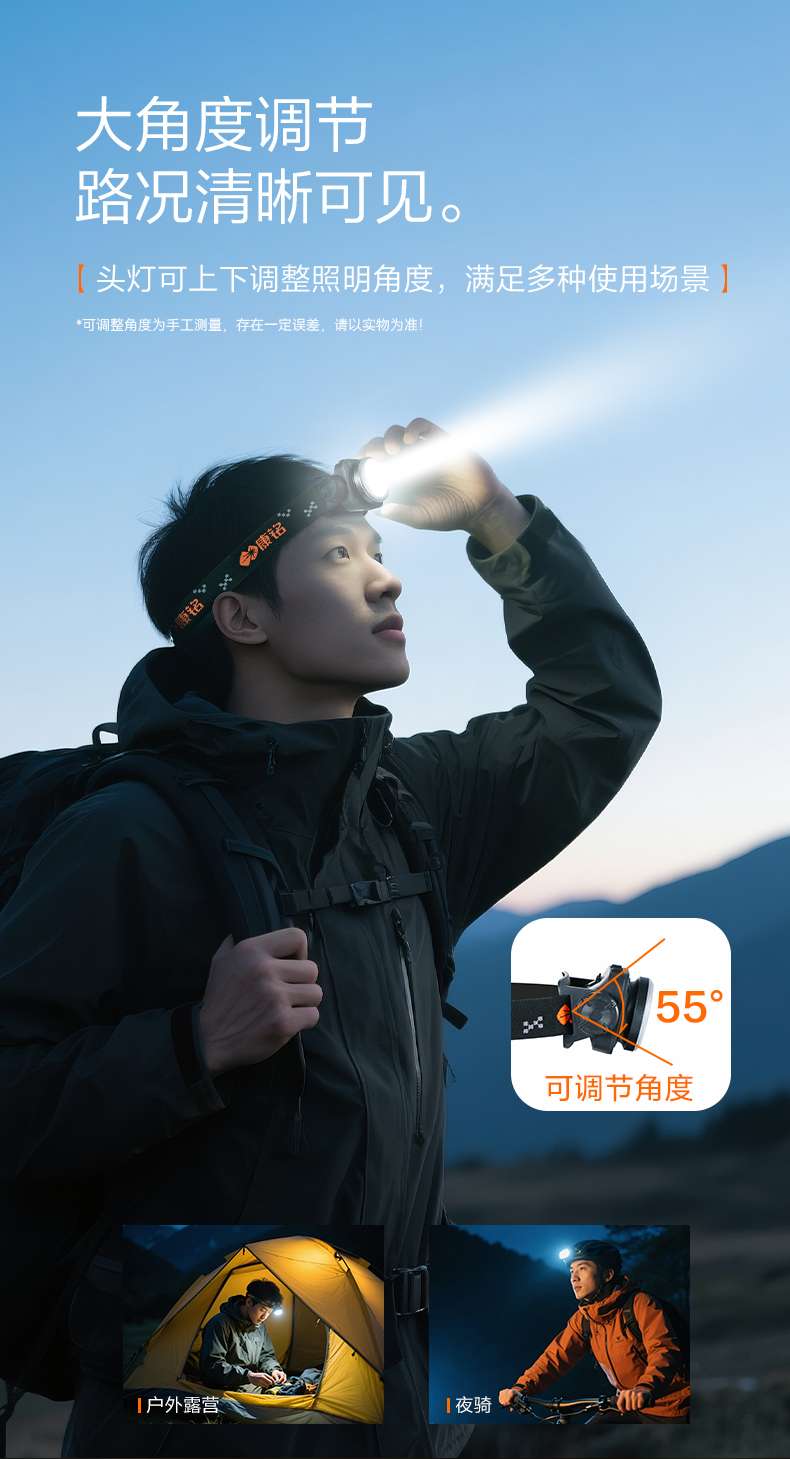 康铭多功能聚泛光锂电池头灯KM-2930A详情图8