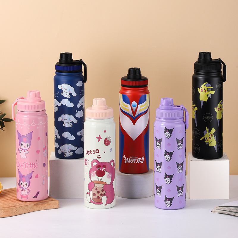 Cross-border bestseller Kulomi Space pot, cartoon insulated cup, sports water bottle, stainless steel 304 large capacity insulated pot Application Scenario