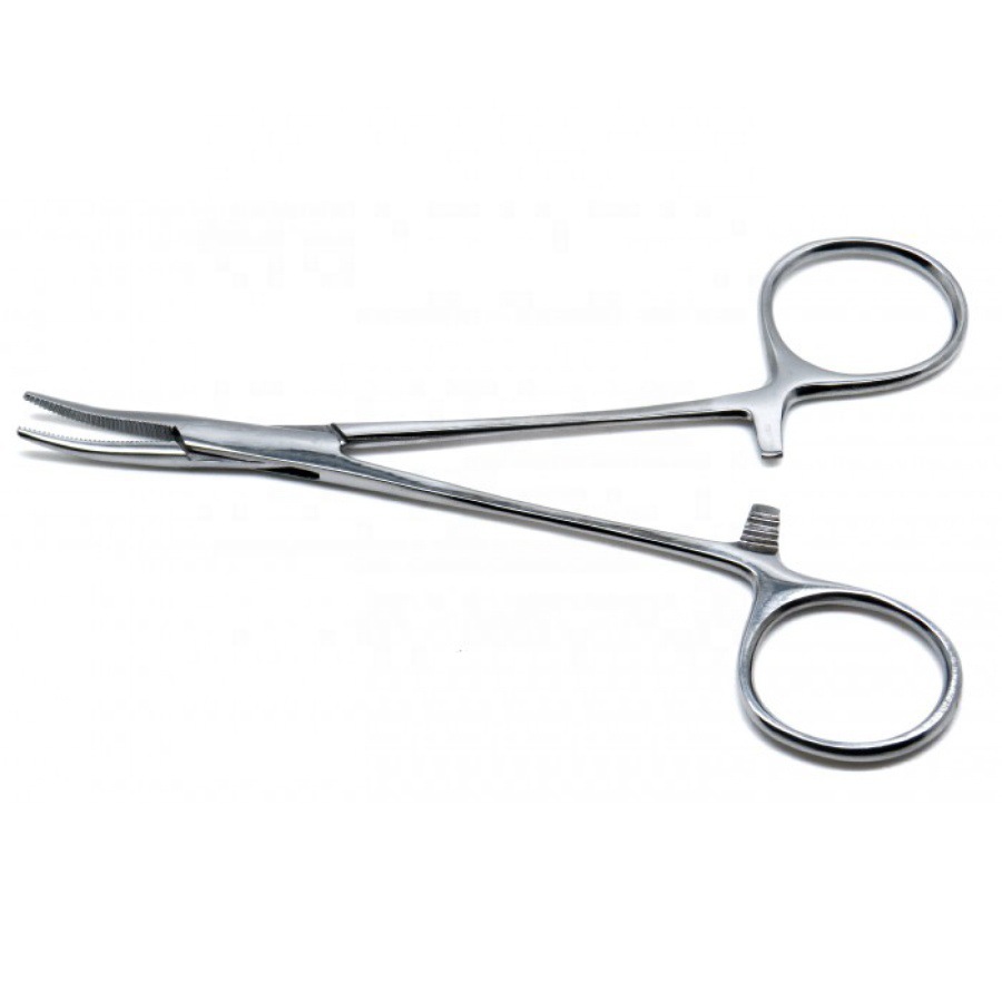 In stock: Stainless steel bright bright hair-pulling forceps, hemostatic forceps, cupping forceps, 12.5 cm mosquito forceps, hook forceps, gauze Item Picture