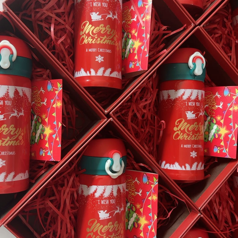 New Year gifts: Stainless steel insulated cups, pop-up LIDS, portable cups, car-mounted creative cartoon cups, festive Christmas presents details Picture