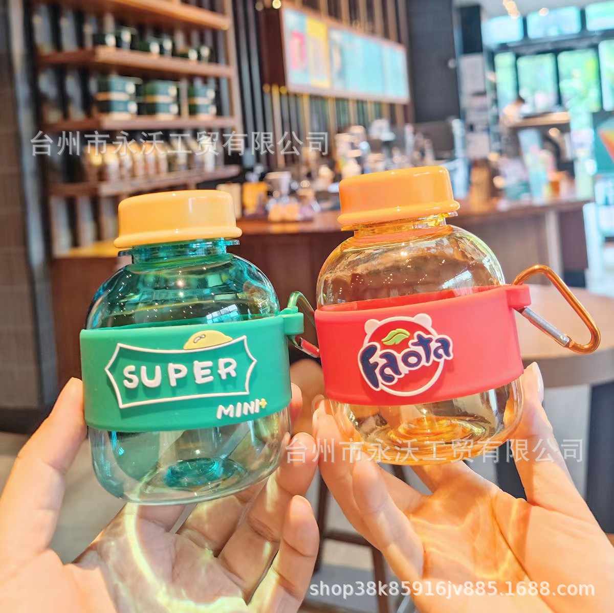 Cute and chubby water bottle, super mini children's small water cup, drinking and beverage water bottle style portable anti-drop mineral water cup for women details Picture