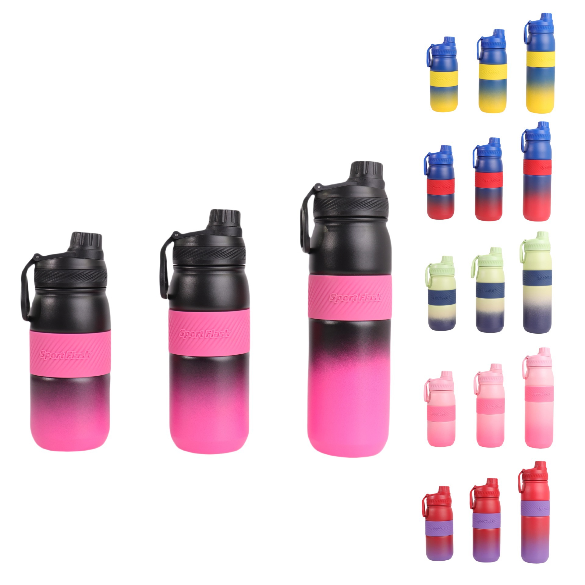 New cross-border outdoor silicone gradient space pot, 304 stainless steel vacuum insulated cup, convenient outdoor sports water Application Scenario