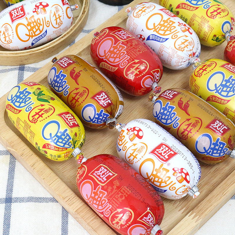 Shuanghui q Fun Sausage, Corn, Mushroom, Cumin, Spicy and Fragrant ready-to-eat small sausages, snacks, leisure foods and snacks Application Scenario