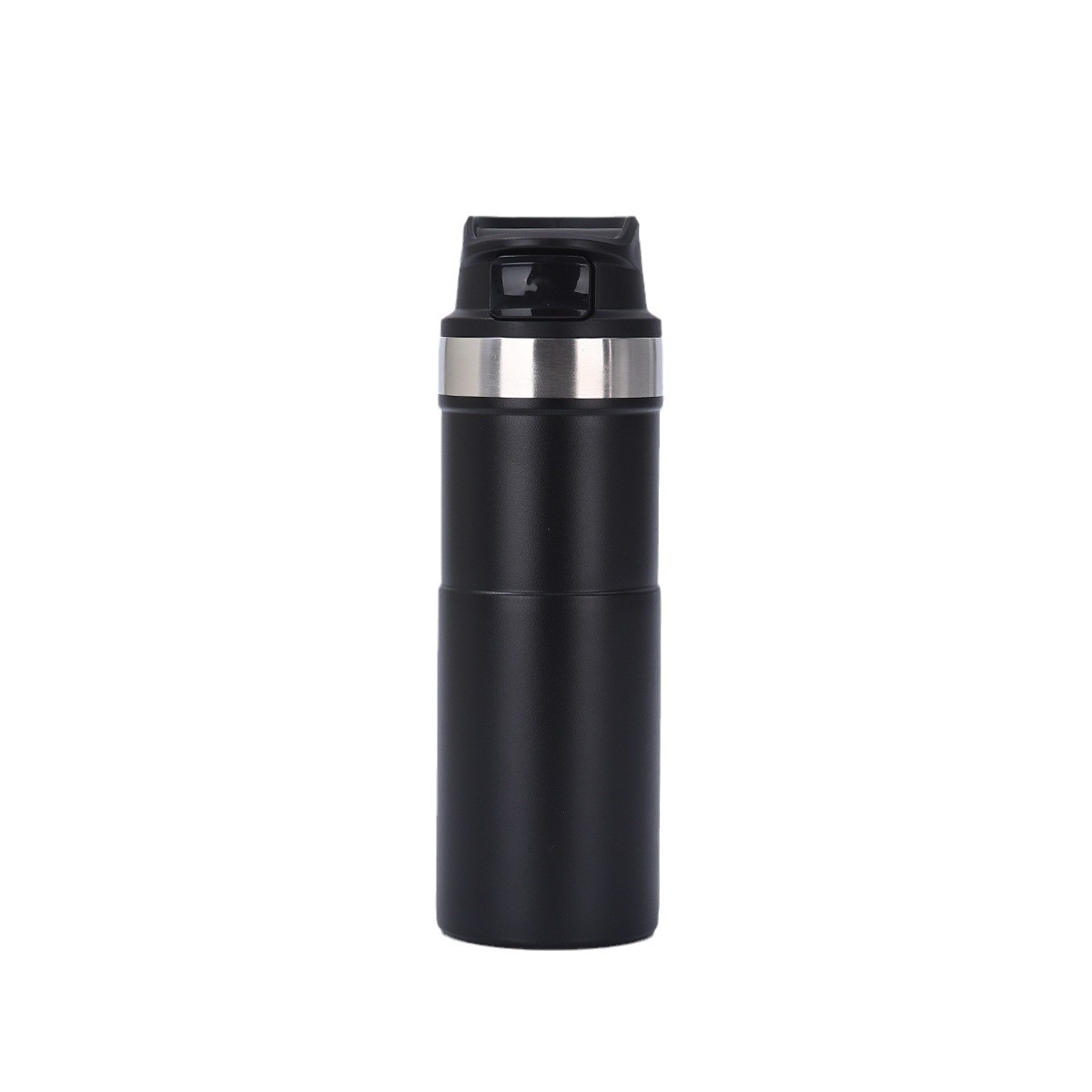 Cross-border 304 stainless steel insulated outdoor mountain climbing and cycling sports water bottle, simple solid color portable cold insulated switch cup Item Picture