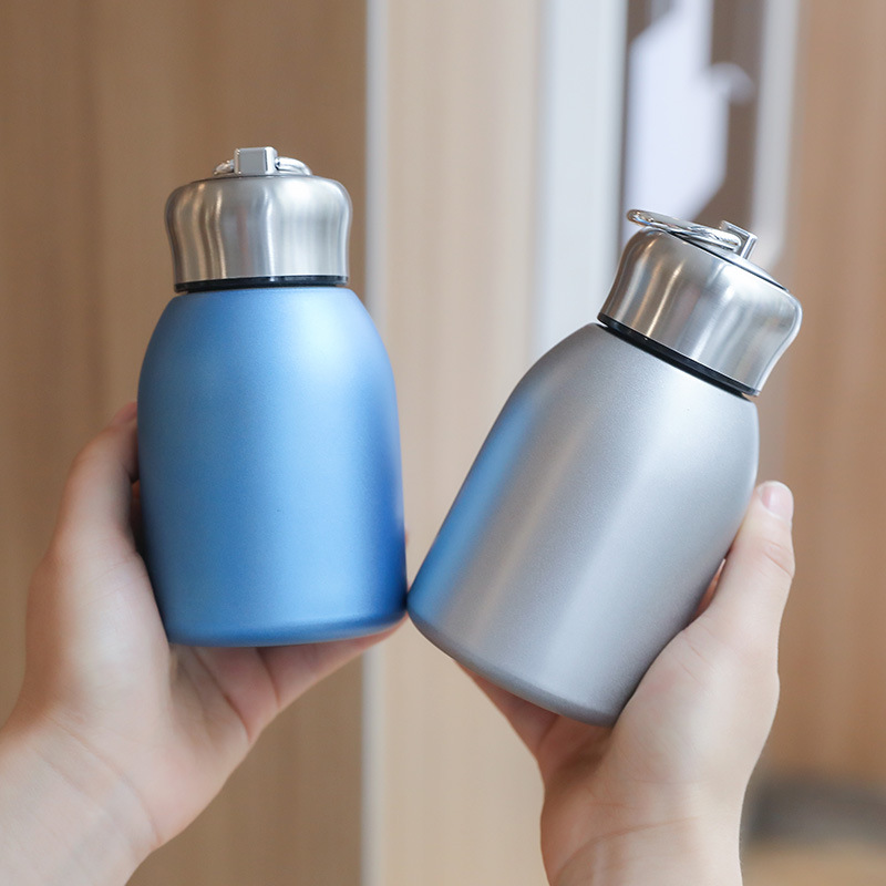 Stainless steel Little Fatty Ding insulated cup, outdoor portable mini cup with a small belly, water cup with a handle ring, high-end sports water bottle Specification drawing