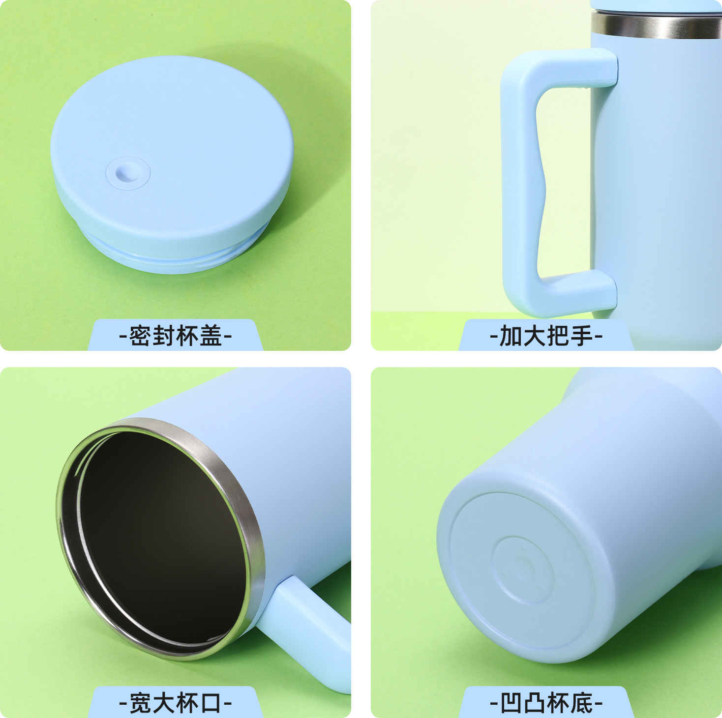 New cross-border 40oz third-generation car cup with large capacity, heat and cold preservation, car ice cup with handle and straw cup Application Scenario