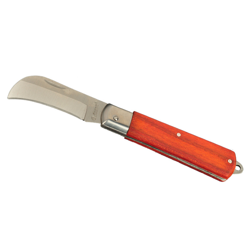 Factory direct supply of electrician knives, folding non-insulating straight and curved edge manual stainless steel wire strippers and cable knives Item Picture