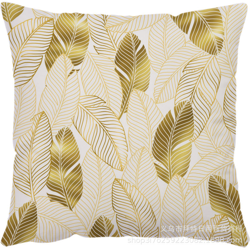 Amazon Golden leaf square sofa, throw pillows, long strip pillows, long backrests, pillow cushions, waist pillows, waist cushions, no pillow core Item Picture