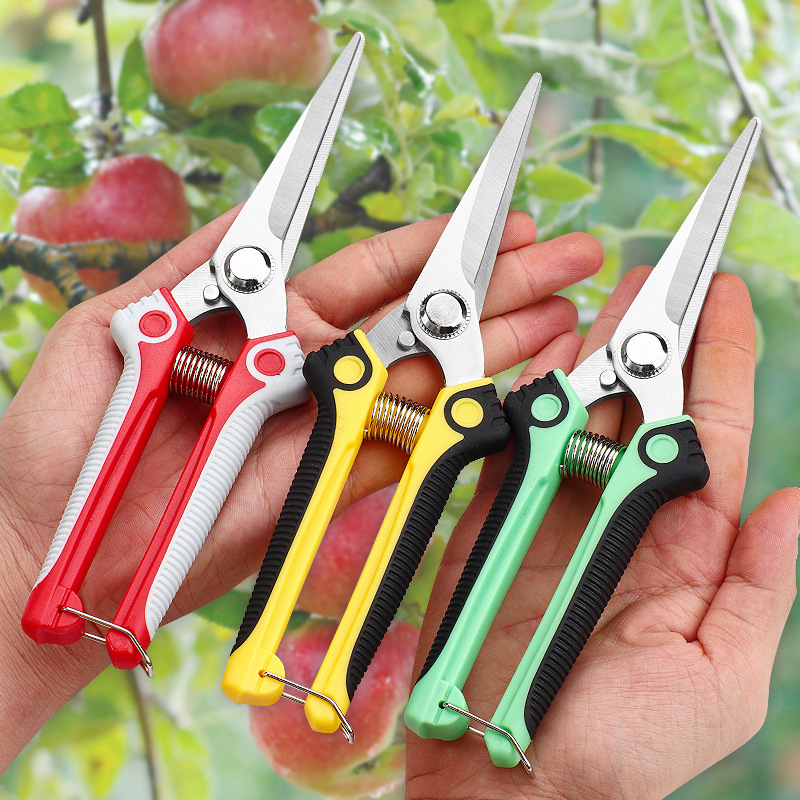 Fruit tree scissors, pruning scissors, branch trimming scissors, powerful flower pruning scissors, garden scissors, flower and garden fruit picking scissors full figure