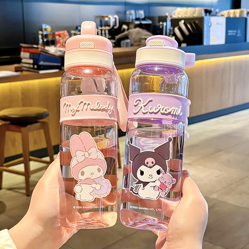 Sanrio genuine high-appearance-level water cup for girls, high-appearance-level sports cup, convenient handle, direct drinking cup tritan full figure