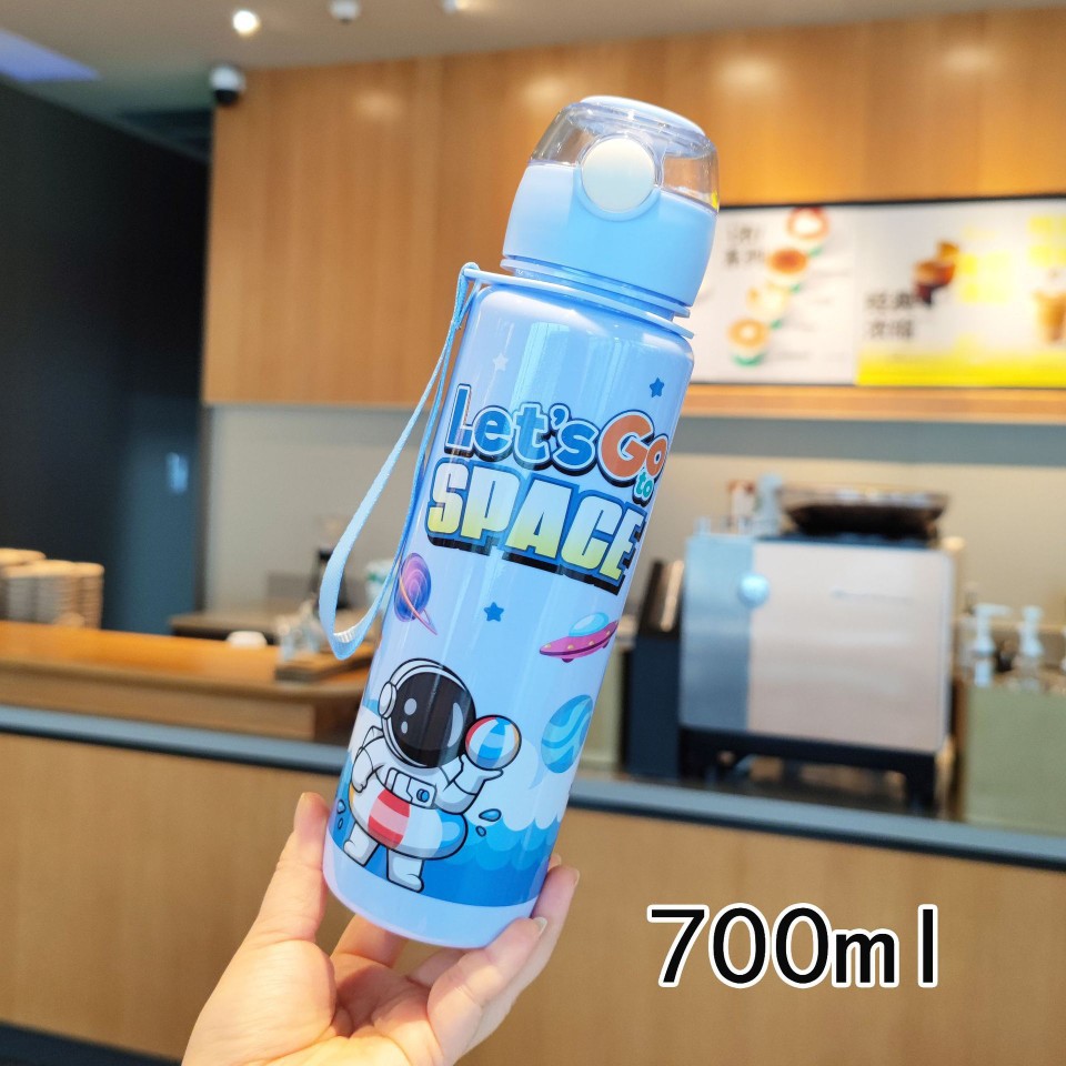 Cross-border space astronaut straws, plastic cups, plastic lifting ropes, fitness sports space cups, student and adult travel cups details Picture