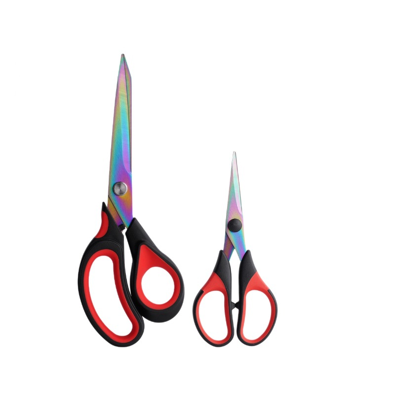 Cross-border stainless steel titanium-coated tailor scissors, sewing scissors, clothing scissors, home garment cutting scissors, large hand scissors, fabric cutting scissors Item Picture
