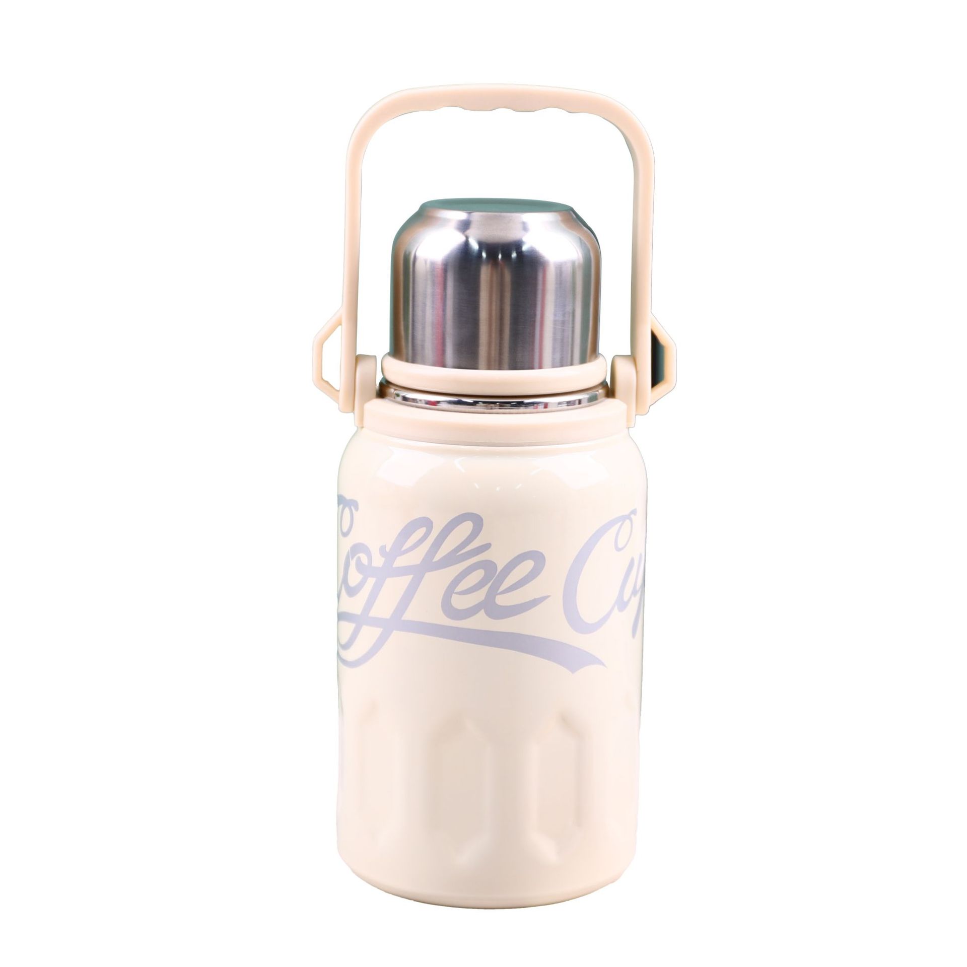 Large-capacity 316 stainless steel insulated cup, shoulder strap, handle, sports water bottle, outdoor portable cola cup, household insulation Item Picture