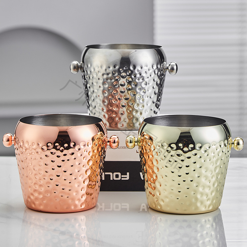 Cross-border 304 stainless steel ice bucket, bar, KTV, champagne, beer, red wine, ice granule bucket, ice cube bucket, creative ice bucket Application Scenario