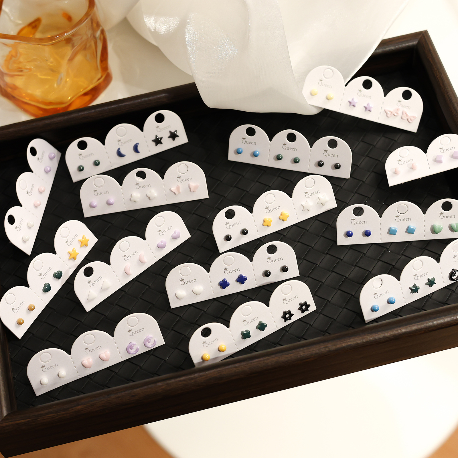 Bio-ceramic ear piercings, medical-grade ceramic ear needles, anti-allergy earrings, no need to remove ear bone nails while sleeping, ear accessories full figure