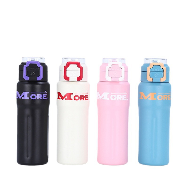 New 316 stainless steel insulated cup, large-capacity double-bullet lid water cup, high appearance level, handle sports water bottle Item Picture
