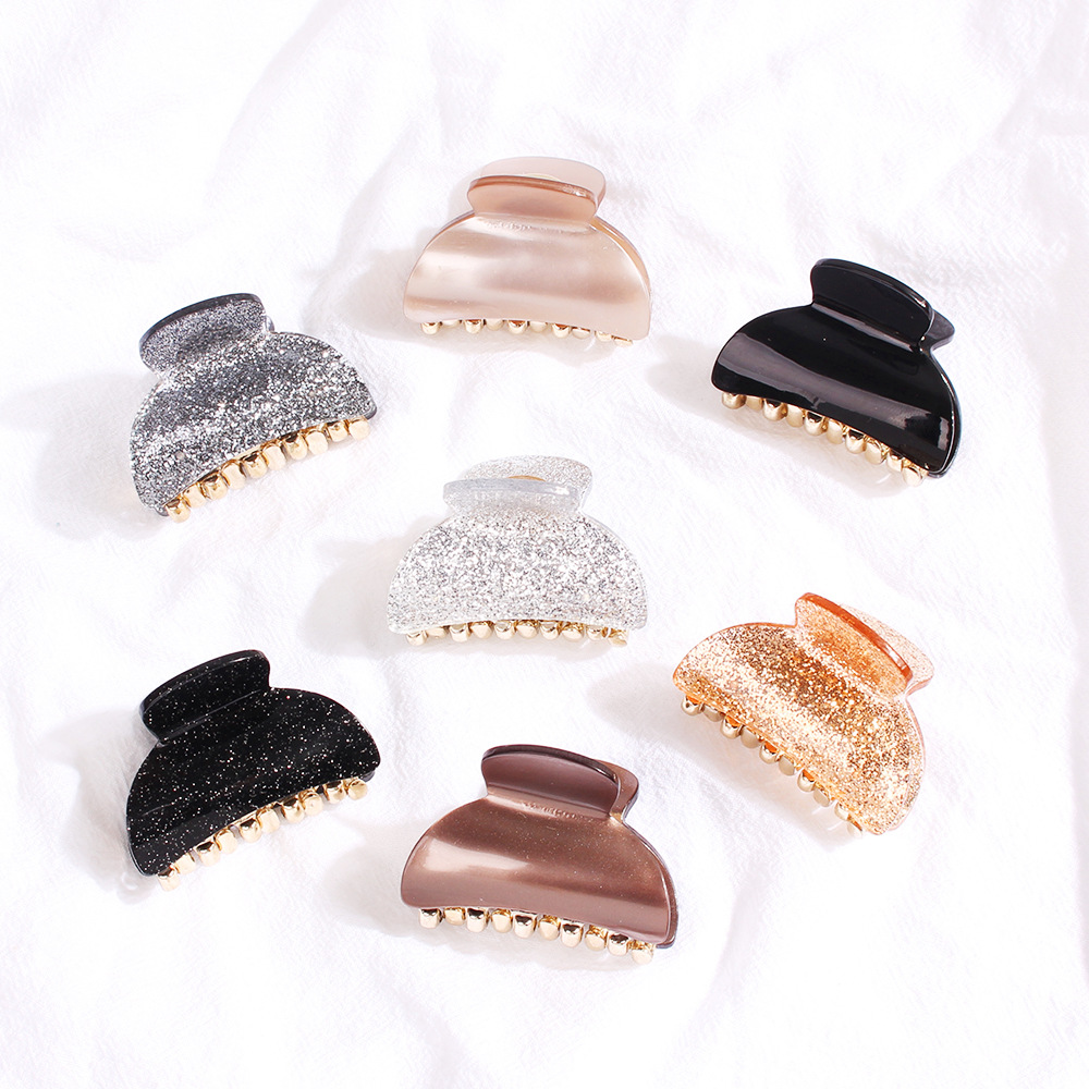 Qiyue Cross-border Acrylic grabber, Korean-style fashionable solid color hair clip, light luxury style shark clip, hairpin, hair accessory full figure
