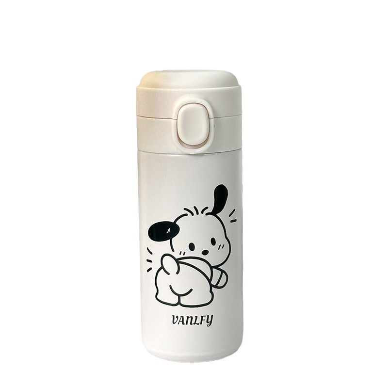 The new type of insulated cup with a bouncing lid and pea water cup is simple and elegant. It is made of 304 stainless steel for both men and women and students, portable, fashionable and cartoonish Item Picture